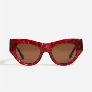 NWT JCrew Venezia Cat Eye Sunglasses Red Tortoise